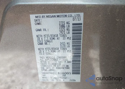 2014 Nissan Pathfinder Sv from USA, damaged, VIN 5N1AR2MM8EC606005